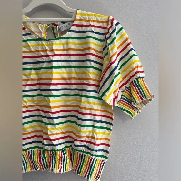 NWT Compania Fantastica Maldives print top size medium - Picture 3 of 11